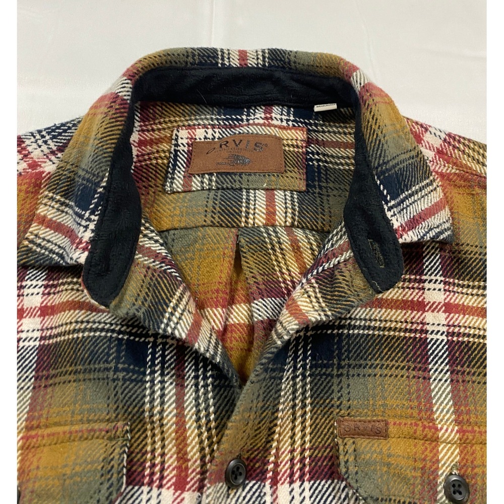 ORVIS Classic Collection Plaid Flannel Shirt Mens Long Sleeve Casual‎ Outerwear - Picture 4 of 12
